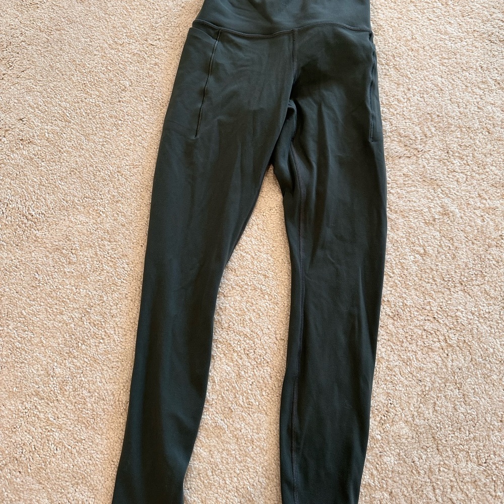 Athleta Dark Gray Transcend Stash Tights